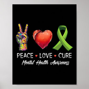 Poster Amor Cura Saúde Mental Homens Mulheres Crianças