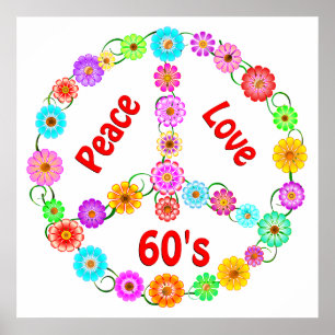 Pôster amor da paz 60s