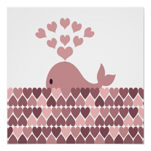 Pôster Amor de Baleia Rosa (Frente)