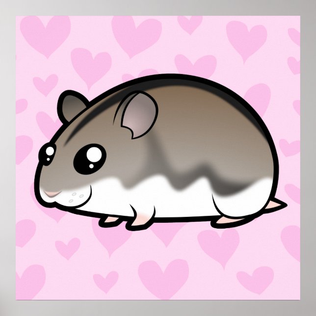 Pôster Amor de Hamster Anão (Frente)