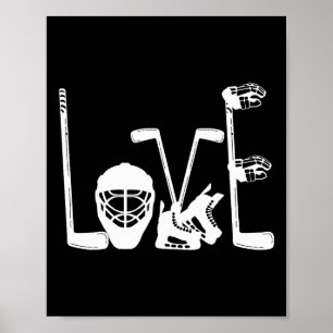 Poster Amor de Hóquei no Gelo Hóquei Divertido Dia dos Na
