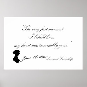 Pôster Amor de Jane Austen e citações da amizade