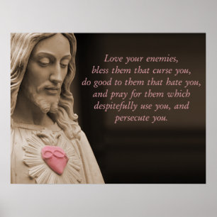 Pôster Amor de Jesus seus inimigos