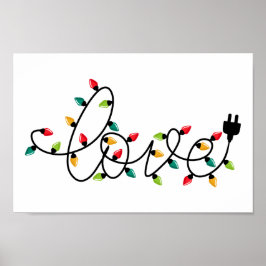 Poster Amor de Luzes de Natal