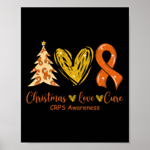 Poster Amor de Natal Curva Fita Laranja Sensibilização X