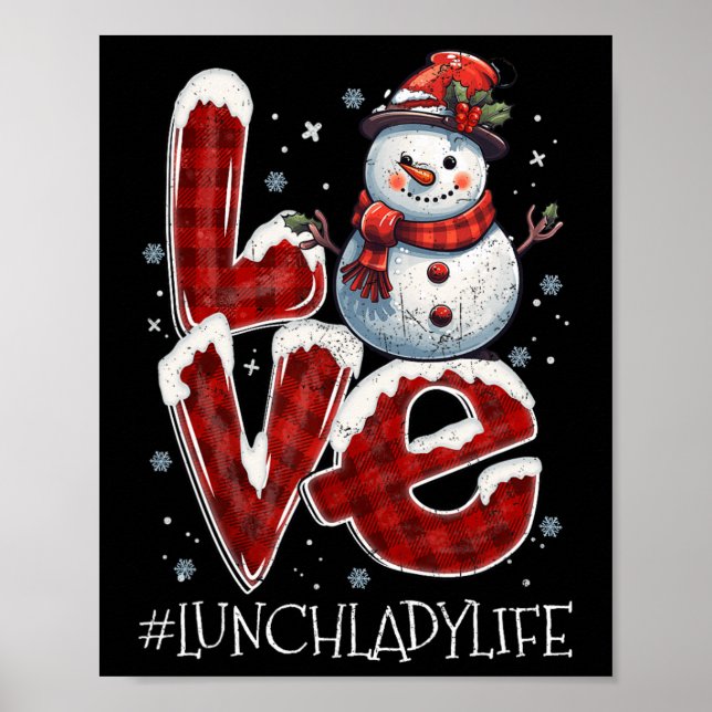 Poster Amor de Natal Snowman Almoço Senhora Vida Diversão (Frente)