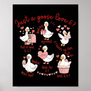 Poster Amor de Pato 67 Ganso Amante do Dia dos Namorados 