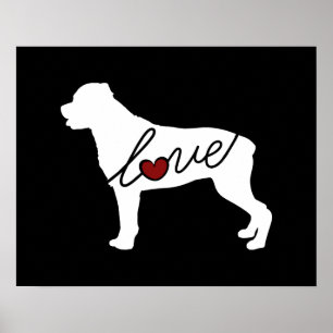 Pôster Amor de Rottweiler (Rottie)