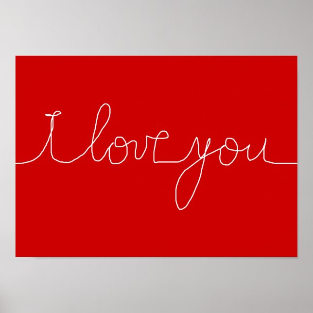 Pôster amor, decor vermelho (Frente)