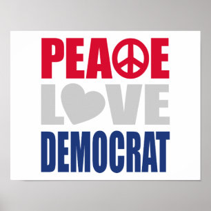 Poster Amor Democrata da paz