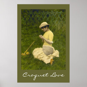 Pôster amor do croquet