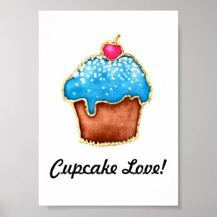 Pôster Amor do cupcake