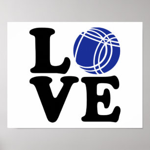 Poster Amor do petanque do Boule