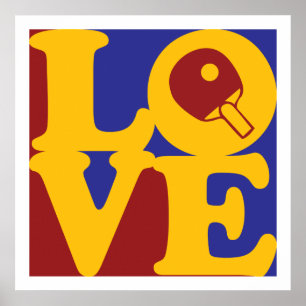 Pôster Amor do ténis de mesa