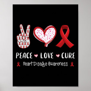 Poster Amor Doença Cardíaca Curta Sensibilização Homens M