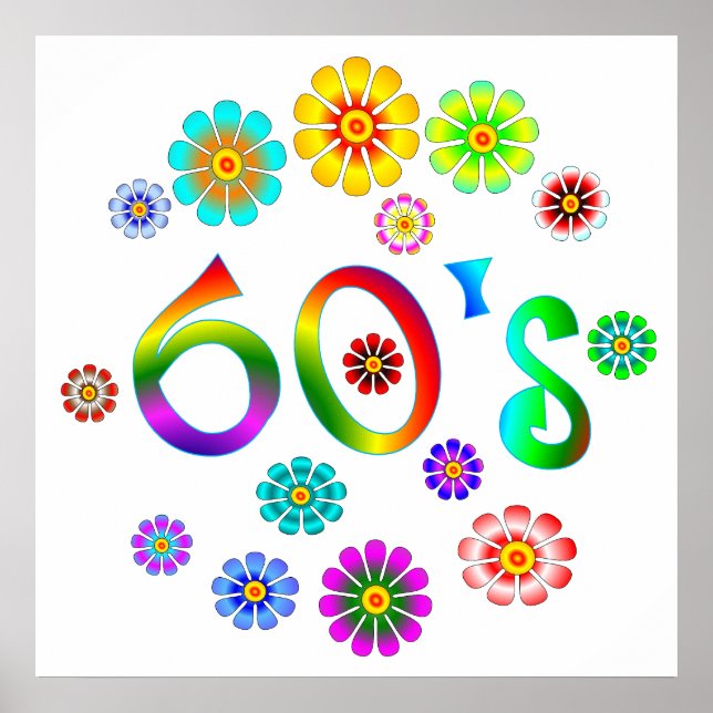 Pôster Amor dos anos 60 (Frente)