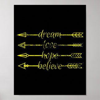 Poster Amor dos sonhos esperança acreditar design angusti