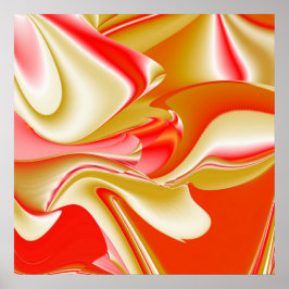 Poster Amor e Abstrato 3D Rainbowart Dourado