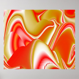 Poster Amor e Abstrato 3D Rainbowart Dourado