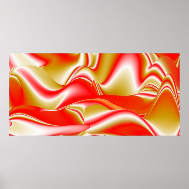 Poster Amor e Abstrato 3D Rainbowart Dourado (Frente)