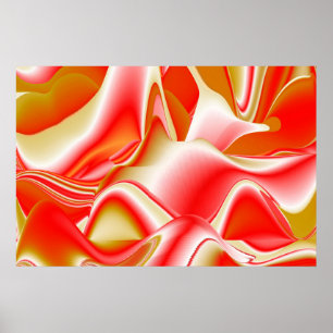 Poster Amor e Abstrato 3D Rainbowart Dourado