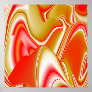 Poster Amor e Abstrato 3D Rainbowart Dourado