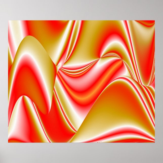Poster Amor e Abstrato 3D Rainbowart Dourado (Frente)