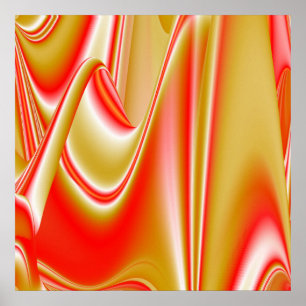 Poster Amor e Abstrato 3D Rainbowart Dourado