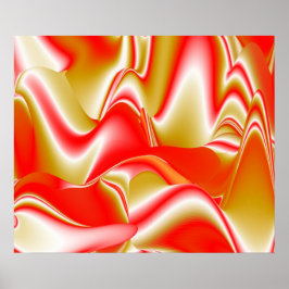 Poster Amor e Abstrato 3D Rainbowart Dourado