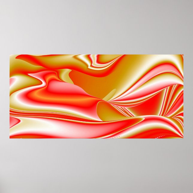 Poster Amor e Abstrato 3D Rainbowart Dourado (Frente)