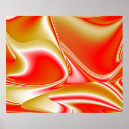 Poster Amor e Abstrato 3D Rainbowart Dourado