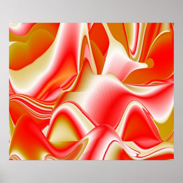 Poster Amor e Abstrato 3D Rainbowart Dourado (Frente)