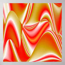 Poster Amor e Abstrato 3D Rainbowart Dourado