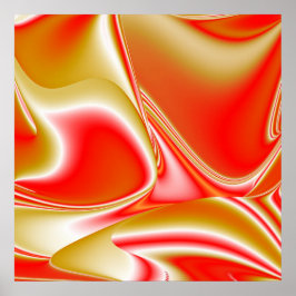 Poster Amor e Abstrato 3D Rainbowart Dourado