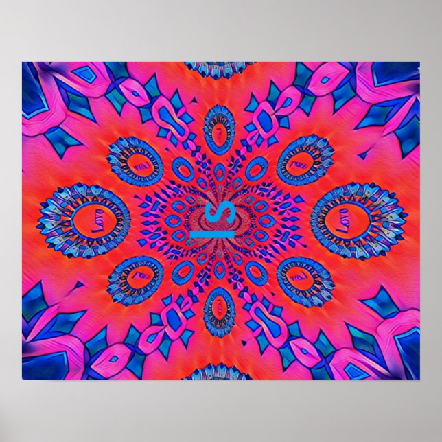 Pôster "Amor é Amor" Cores Pop de Cultura Funky (Frente)