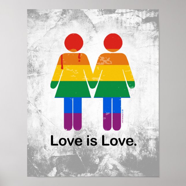 POSTER AMOR É CASAL LESBIANO (Frente)