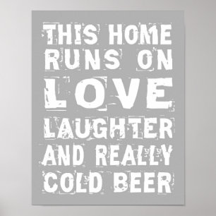 Poster Amor e cerveja fria