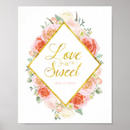 Poster Amor é Doce fazer um Tratado (8x10)
