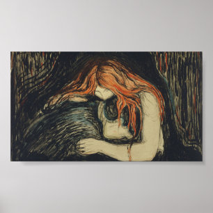 Poster Amor e Dor (O Vampiro) (por Edvard Munch)