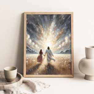 Poster Amor e Magia, Arte Cristã, Jesus Caminhando com