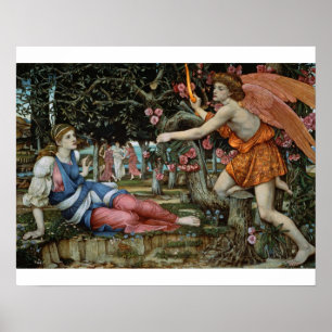 Poster Amor e Maiden (óleo na canvas)