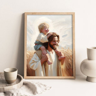 Poster Amor e Riso, Pintura Cristã, Jesus e