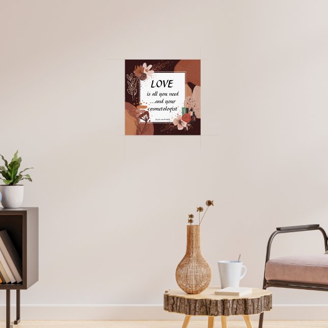 Poster Amor E Seu Cosmético Estilo Boho (Sala de Estar 3)