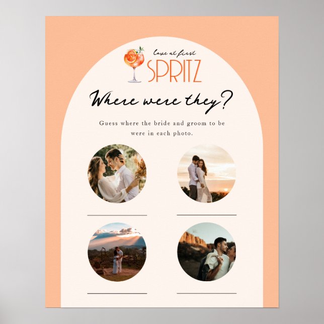 Poster Amor em First Spritz Bridal Foto onde eles estavam (Frente)