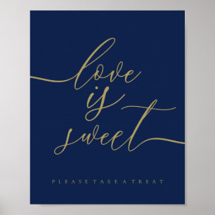 Poster Amor em Ouro Marinho é Doce
