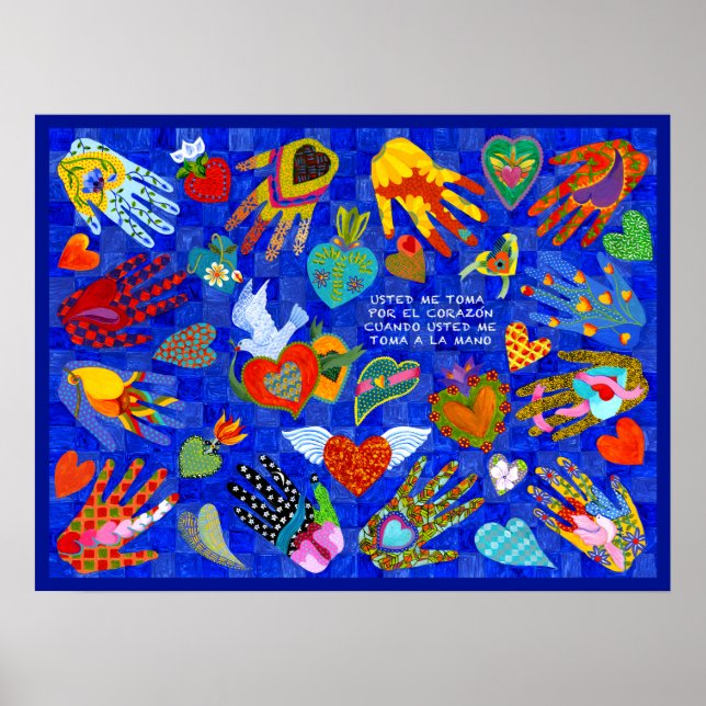 Poster amor espanhol dizendo para qualquer um que você am (Frente)