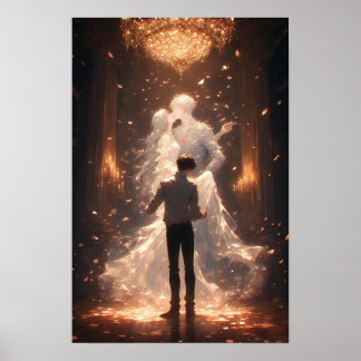 Poster Amor Etéreo à Luz de Velas