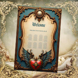 Poster Amor eterno, elegância surreal no estilo steampunk