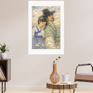 Poster Amor Eterno em Joseon – Casal Coreano Romântico Ar