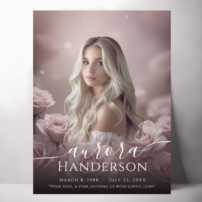 Poster Amor Eterno - Sinal de Celebração da Vida por Rosa (Criador carregado)